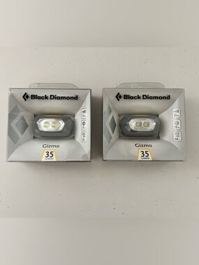 NEW Black Diamond Gizmo 35 Lumen Headlamps 2 Pack Camping Hiking